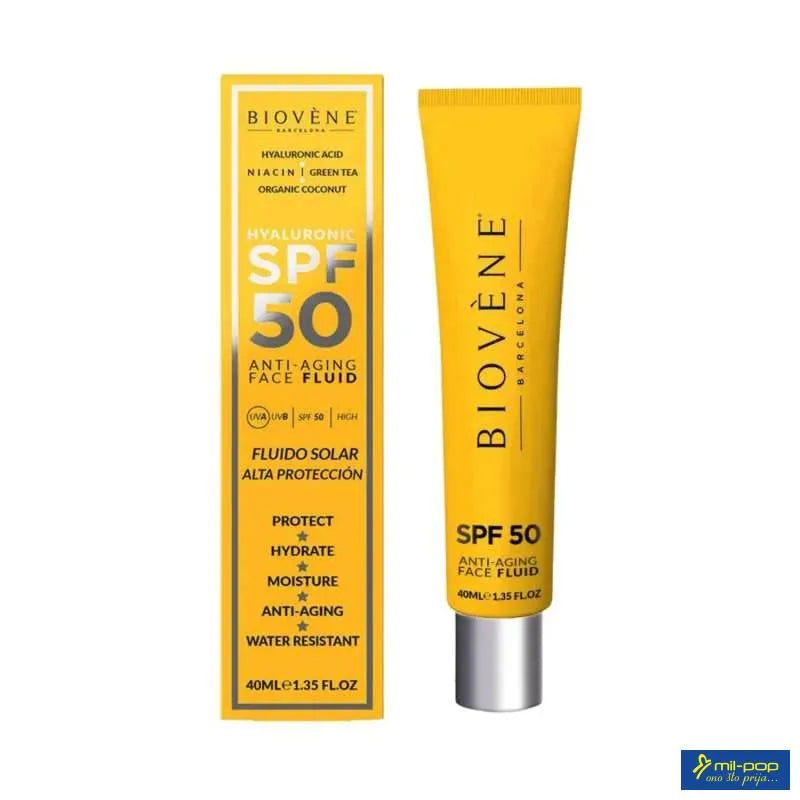 BIOVÈNE HYALURONIC ANTI-AGING facial fluid SPF50 40 ml