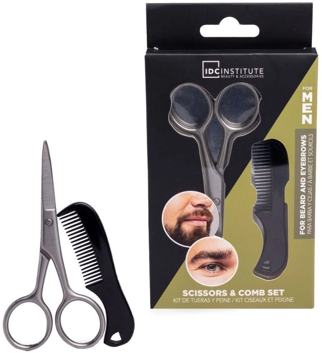 IDC INSTITUTE SCISSORS &amp; COMB SET 2 pcs