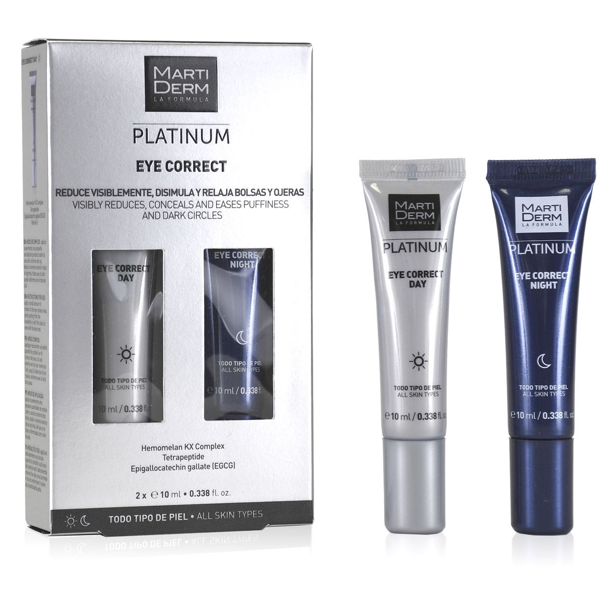 MARTIDERM PLATINUM EYE CORRECT day and night 2 x 10 ml