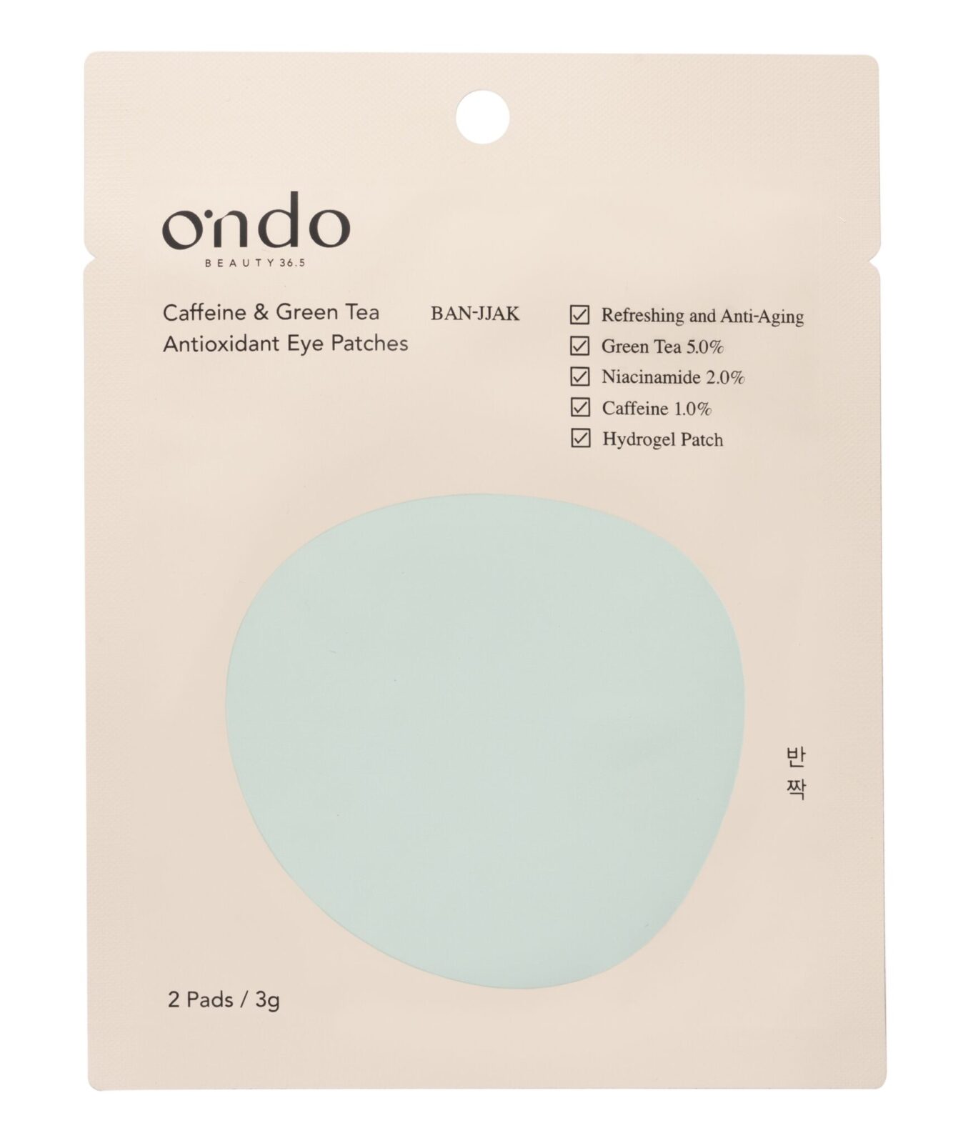 ONDO BEAUTY 36.5 CAFFEINE & GREEN TEA antioxidant eye patches 2 u