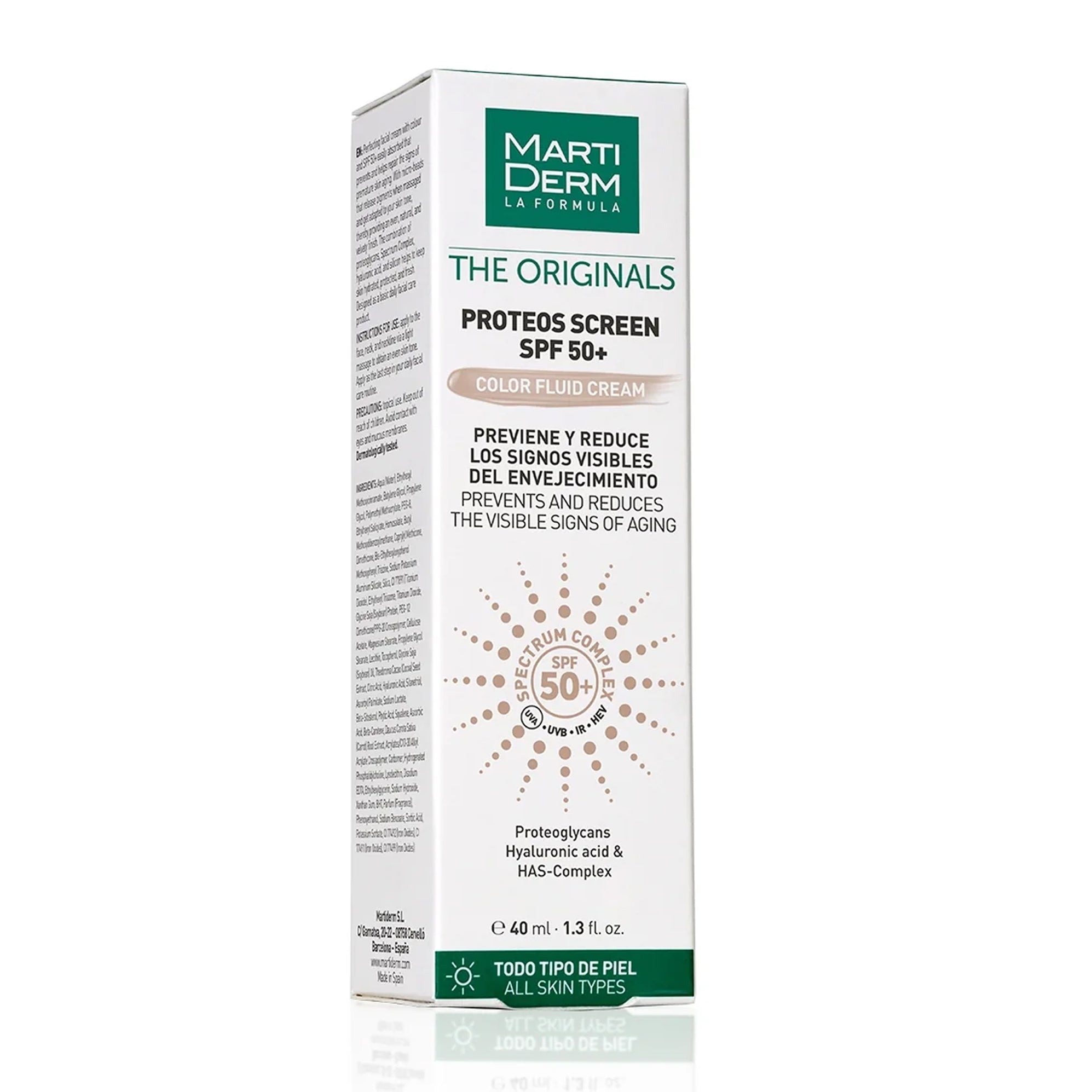 MARTIDERM THE ORIGINALS PROTEOS SCREEN tinted cream SPF50+ 40 ml