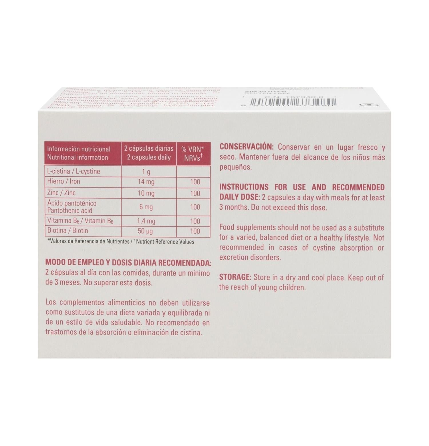 VITACRECIL COMPLEX FORTE hair and nails capsules 90 units