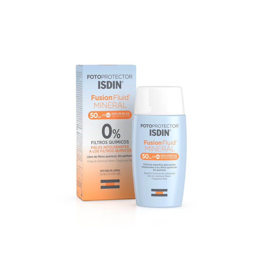 ISDIN FUSION FLUID MINERAL PHOTOPROTECTOR 0% chemical filters SPF50+ 50 ml