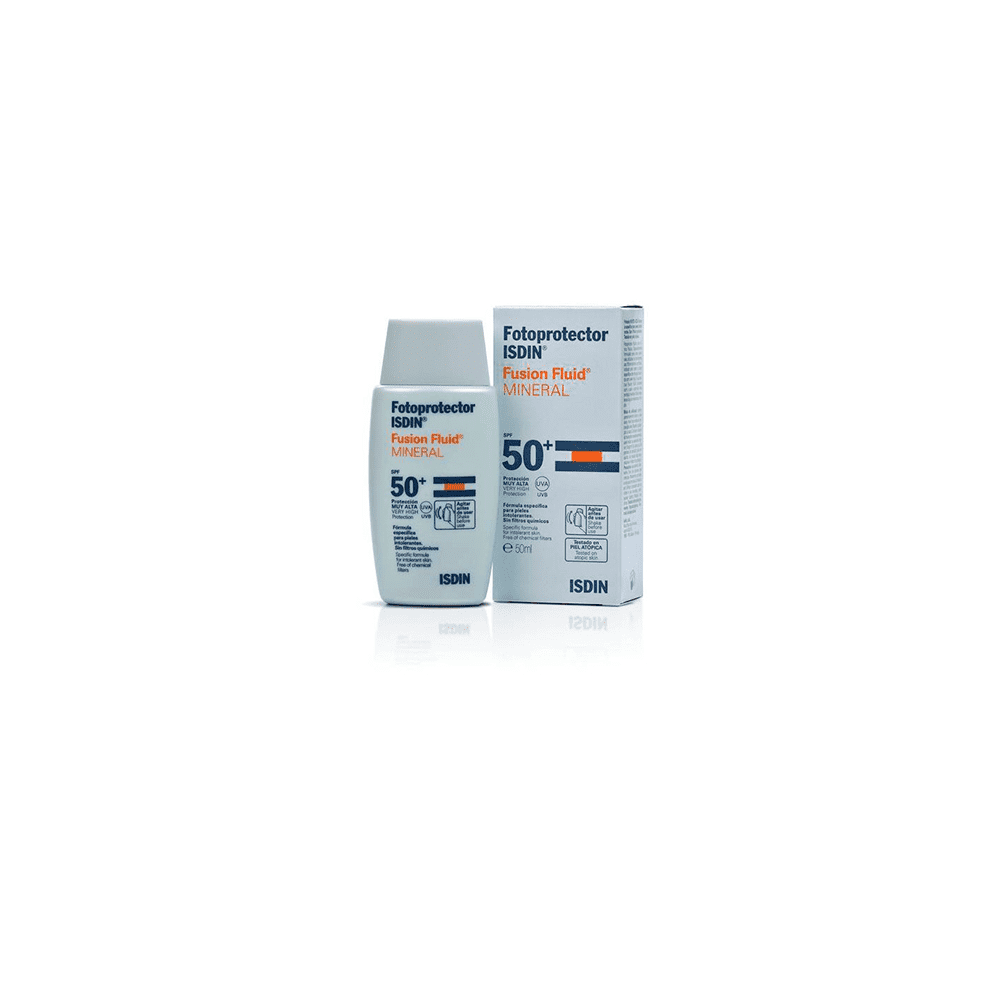 ISDIN FUSION FLUID MINERAL PHOTOPROTECTOR 0% chemical filters SPF50+ 50 ml