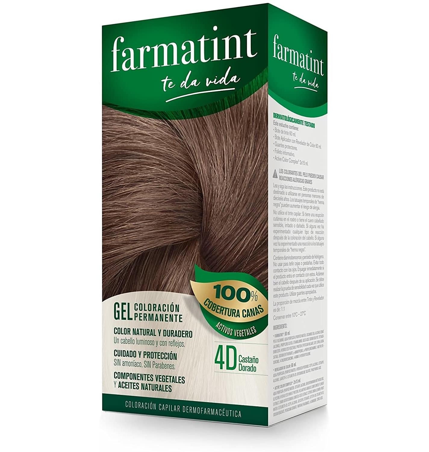 FARMATINT GEL coloración permanente #4d-castaño dorado 5 u
