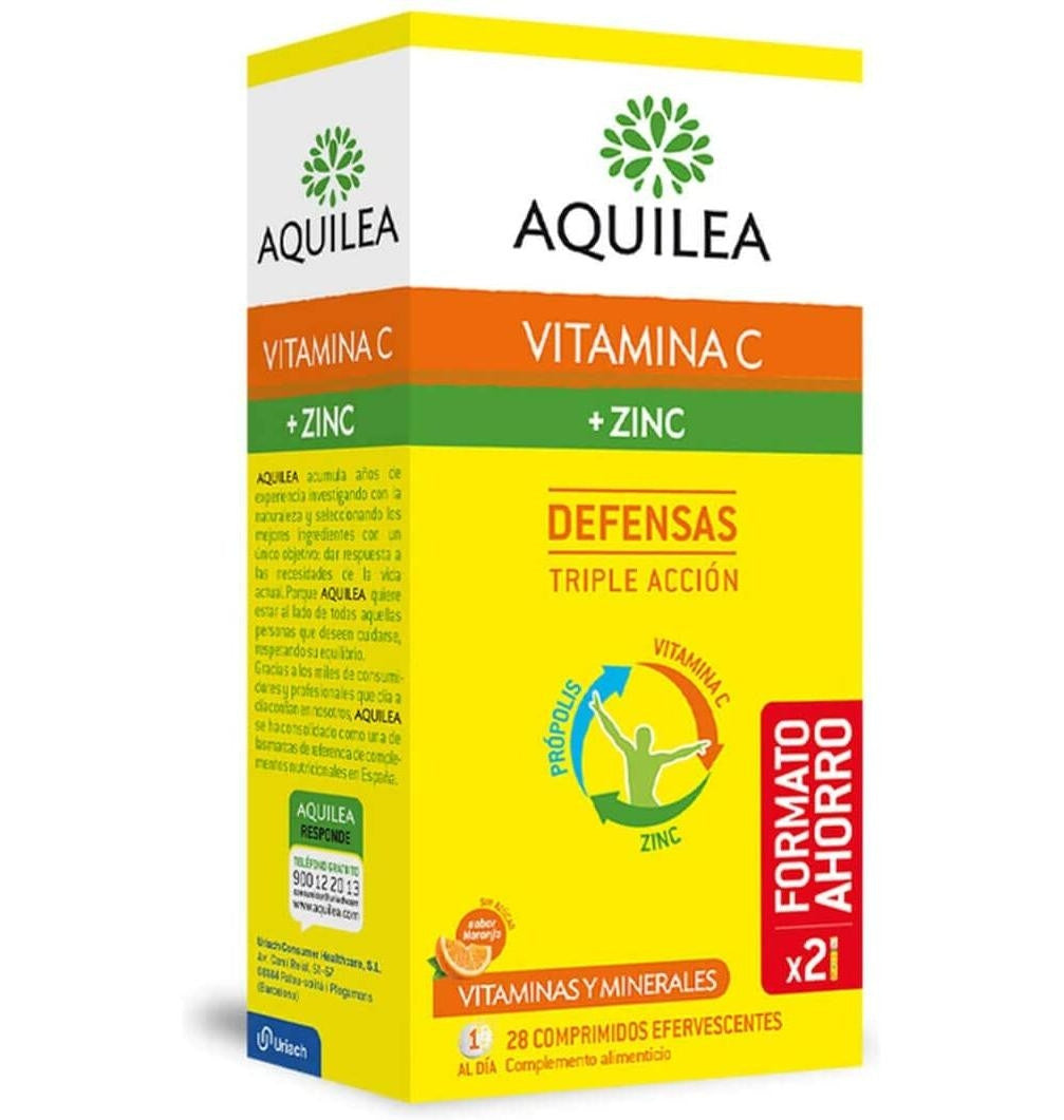 AQUILEA Vitamin C + Zinc Savings Pack 28 Tablets