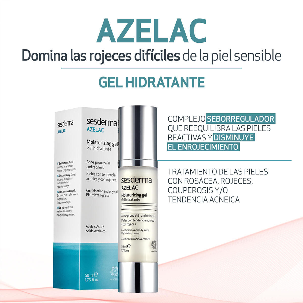 SESDERMA AZELAC gel hidratante 50 ml