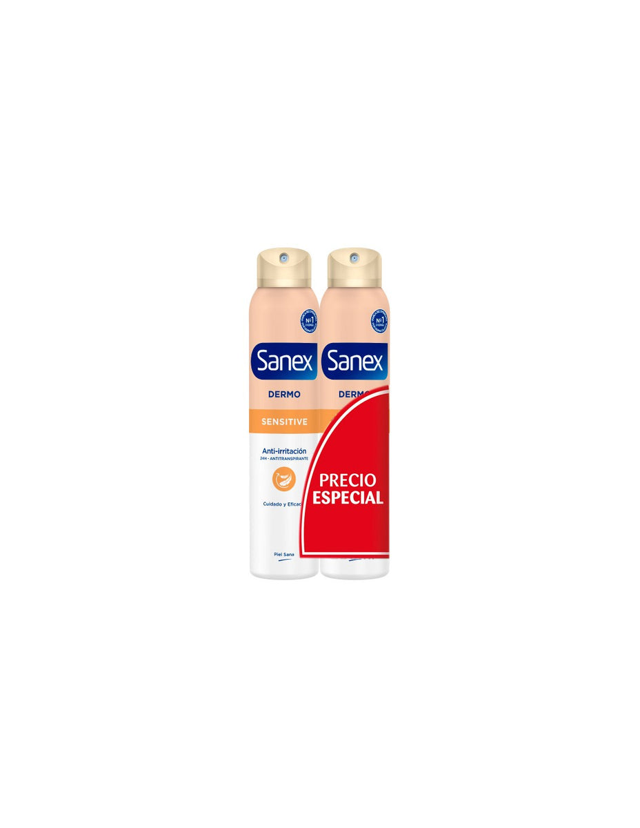 SANEX DERMO SENSITIVE deodorant spray duo 2 x 200 ml