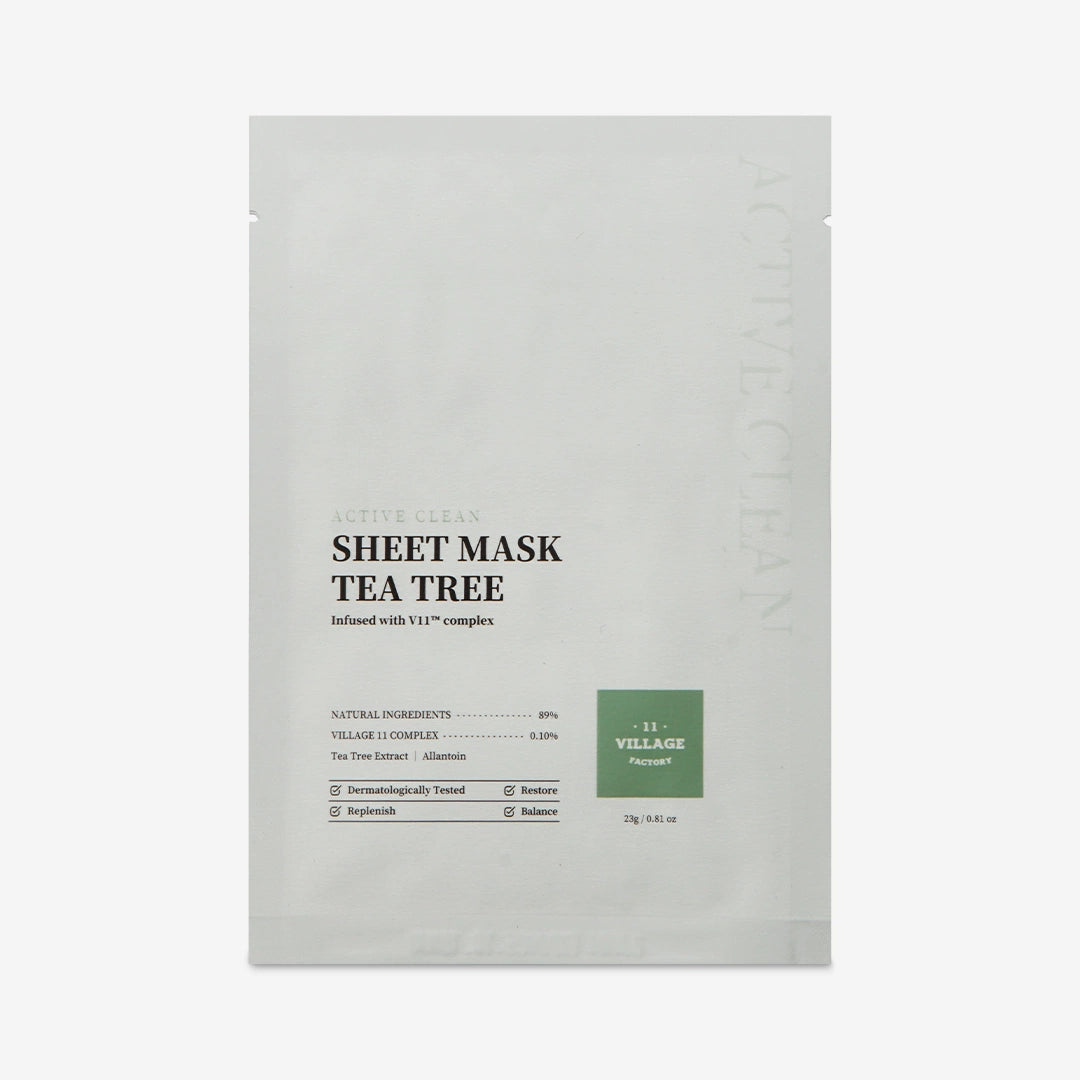 VILLAGE 11 ACTIVE CLEAN sheet mask tea tree 23 gr