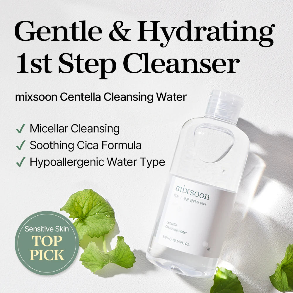 MIXSOON CENTELLA CLEANSING WATER 300 ml