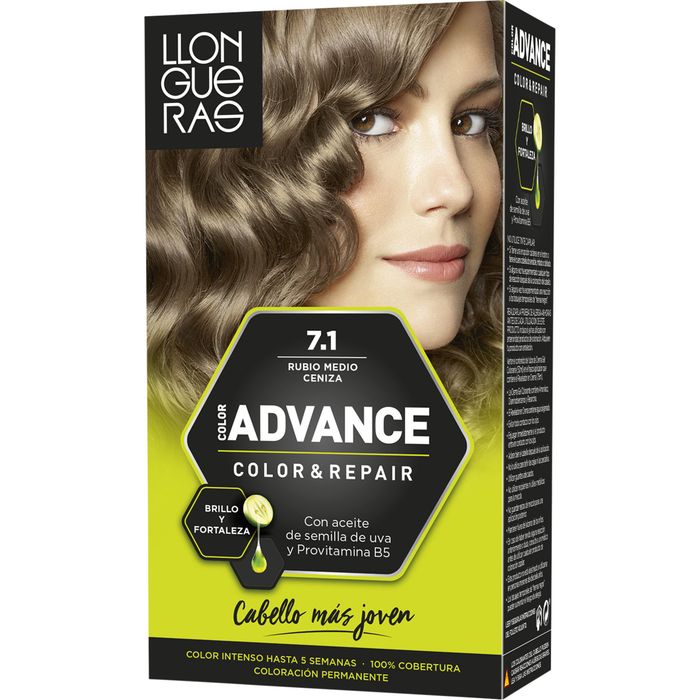 LLONGUERAS COLOR ADVANCE #7,1-rubio ceniza 1 u