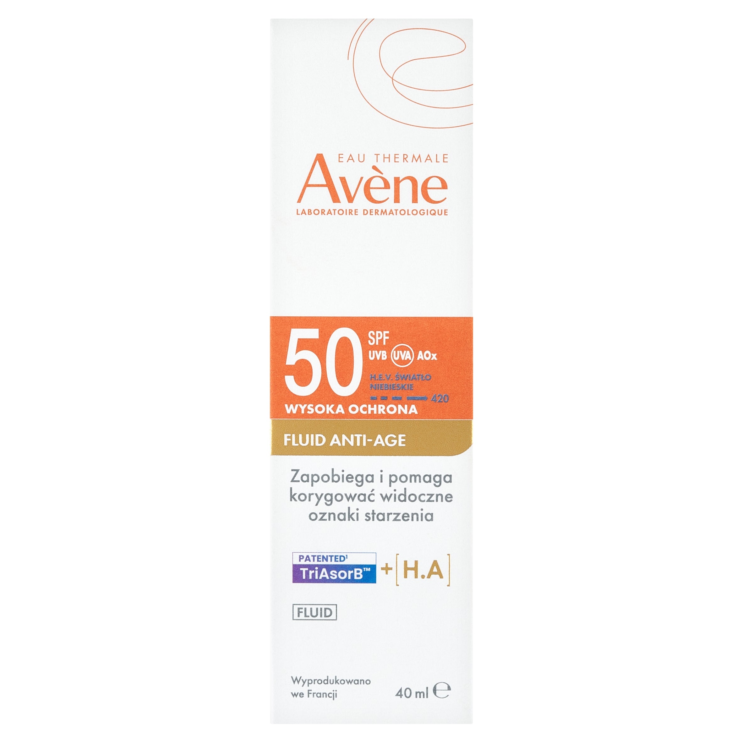 AVÈNE SOLAIRE EXPERT anti-aging fluid SPF 50 40 ml