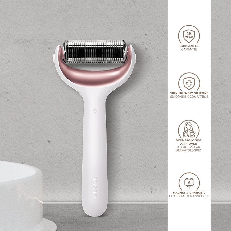 GESKE SMART APP GUIDED facial and body roller with microneedles 9 in 1 #white 4 u