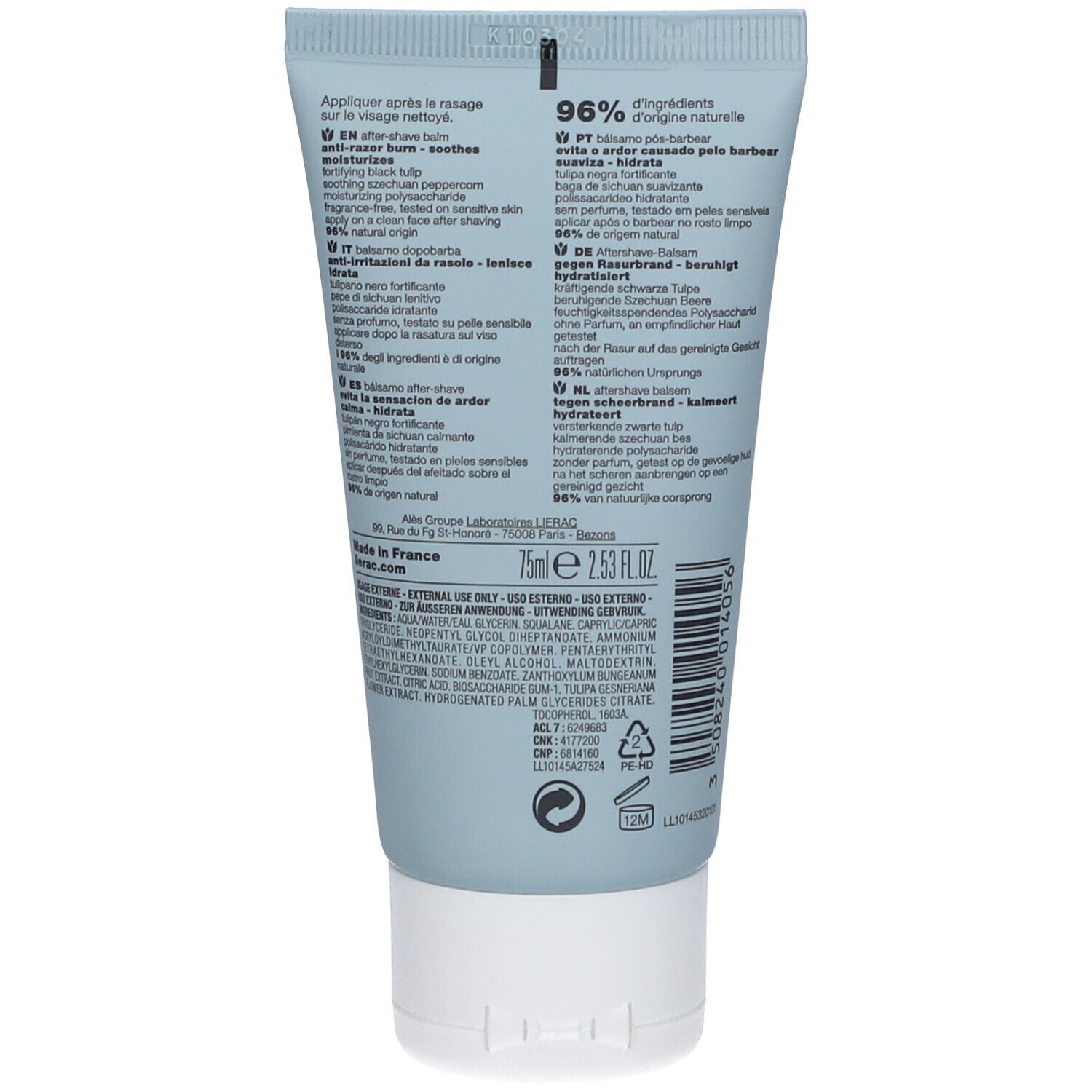 LIERAC LH bálsamo after shave 75 ml