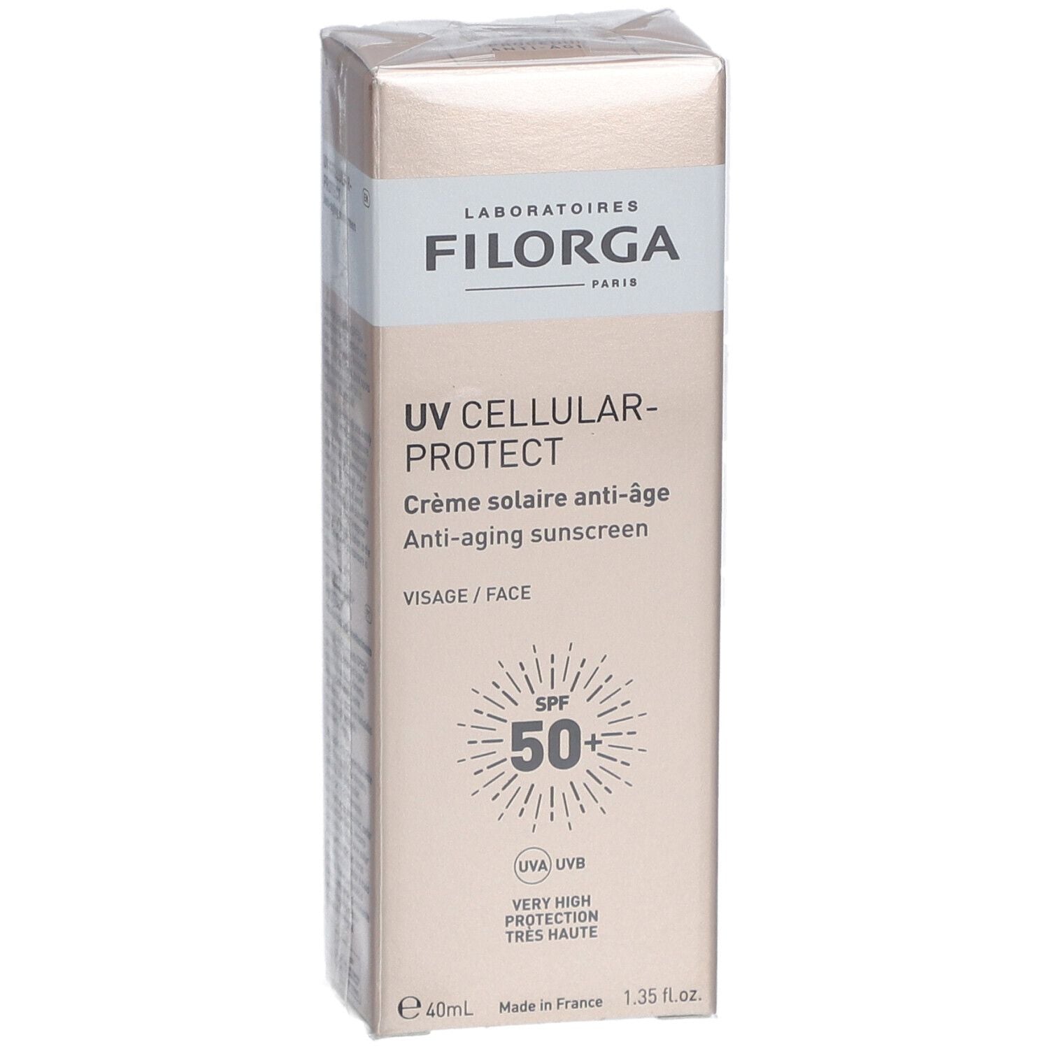 LABORATOIRES FILORGA UV CELLULAR-PROTECT protector solar antiedad facial SPF50+ 40 ml