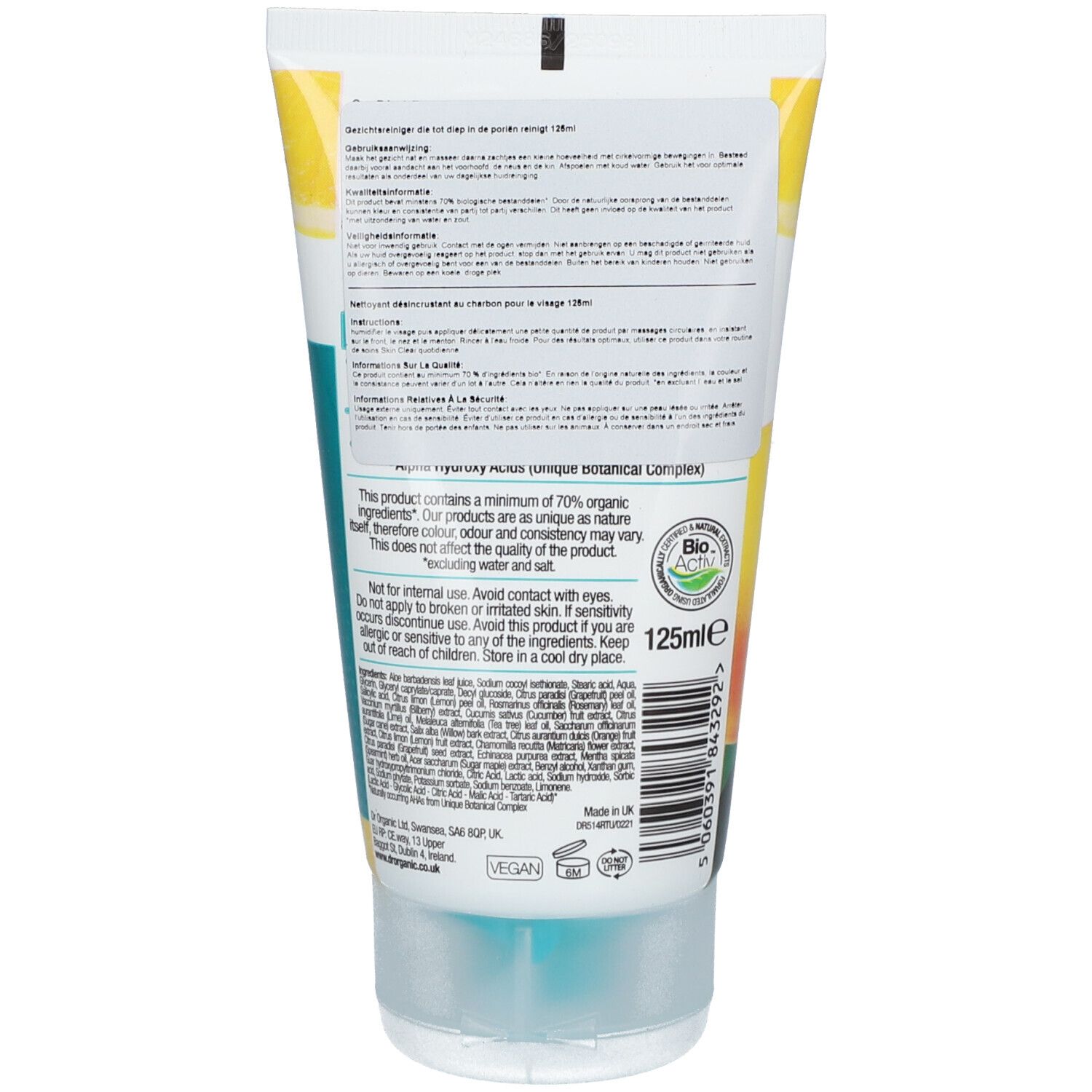 DR. ORGANIC SKIN CLEAR facial cleanser 125 ml