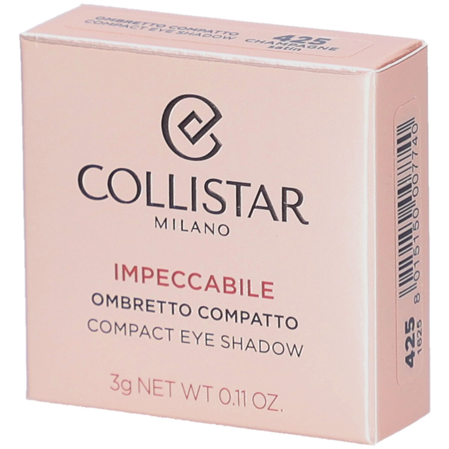 COLLISTAR IMPECCABILE compact eyeshadow #425-Champagne Satin 3 gr