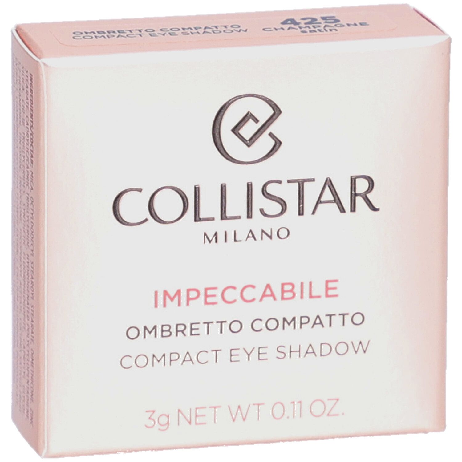 COLLISTAR IMPECCABILE compact eyeshadow #425-Champagne Satin 3 gr