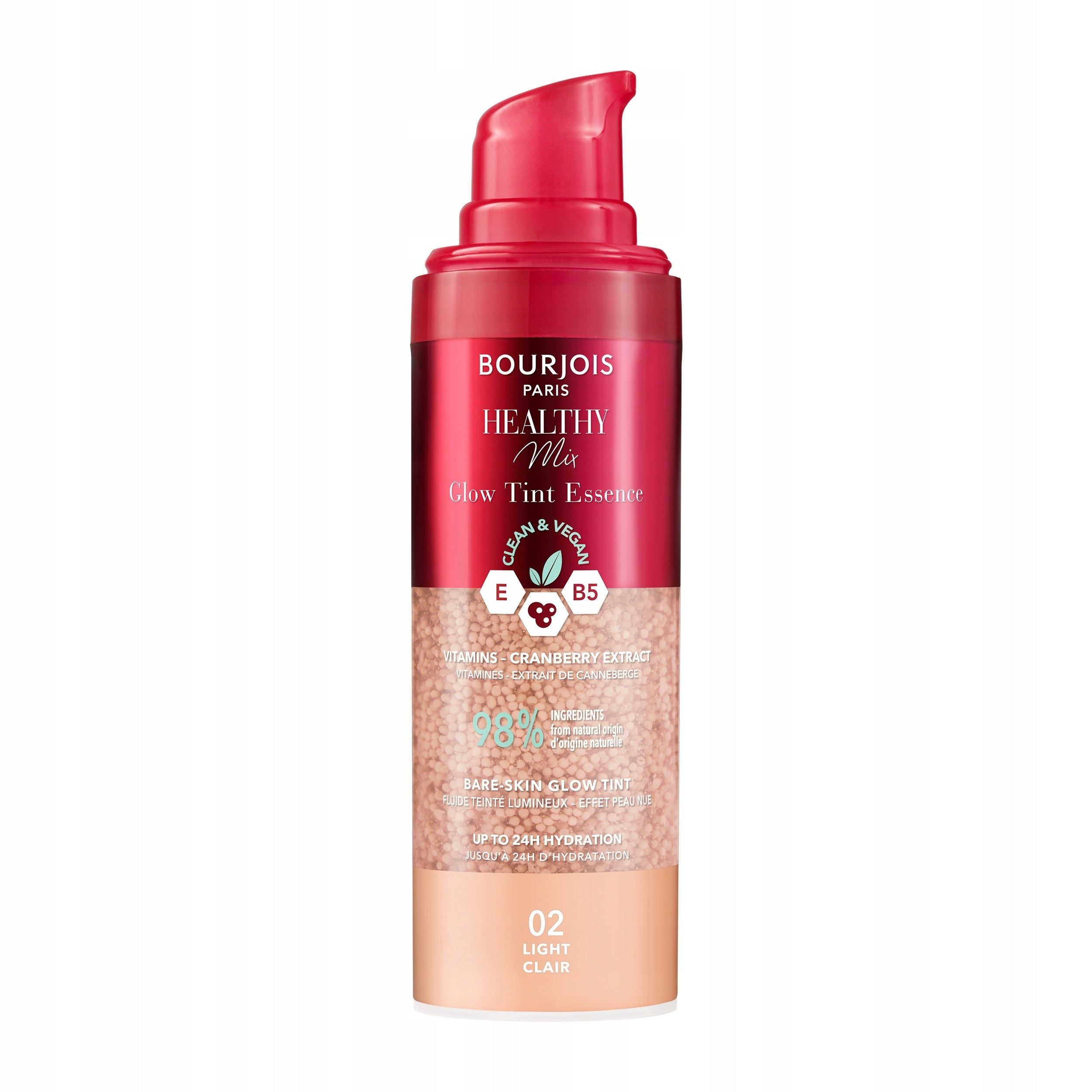 BOURJOIS HEALTHY MIX GLOW TINT ESSENCE makeup base #02-Light 30 ml