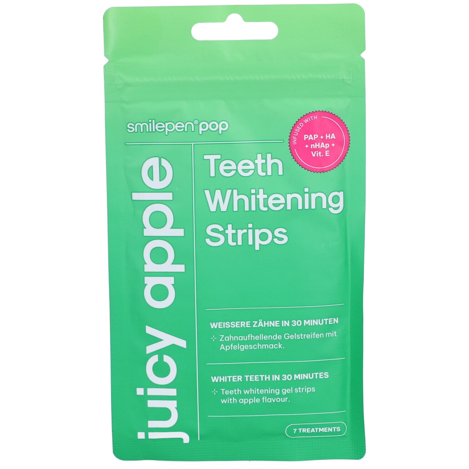 POP. Apple Flavored Whitening Strips 7 Units