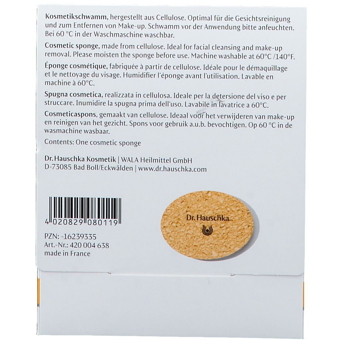 DR. HAUSCHKA Makeup Remover Sponge 1 unit