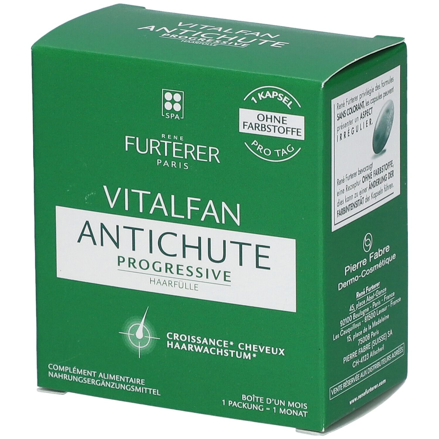 RENE FURTERER VITALFAN food supplement progressive hair loss 30 units