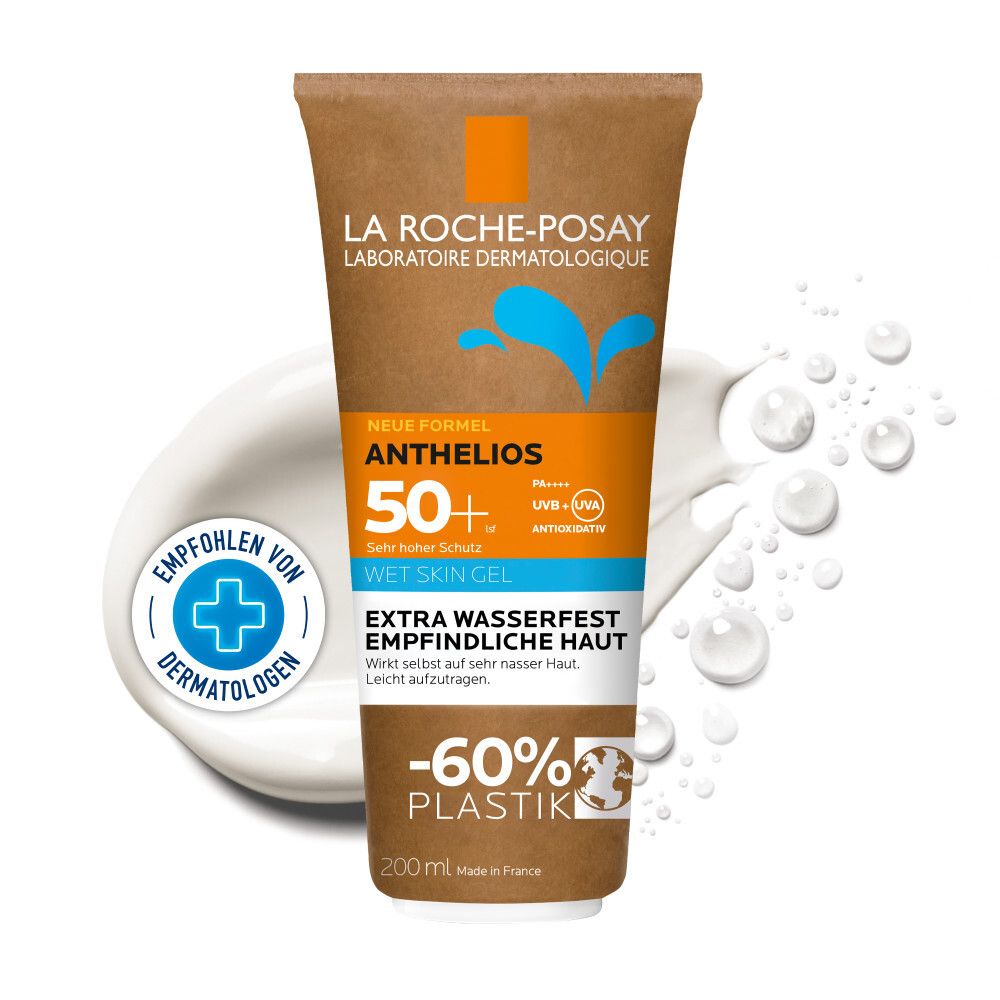 LA ROCHE POSAY ANTHELIOS WET SKIN CARTON TUBE body sunscreen, high UV protection SPF50+ 200 ml