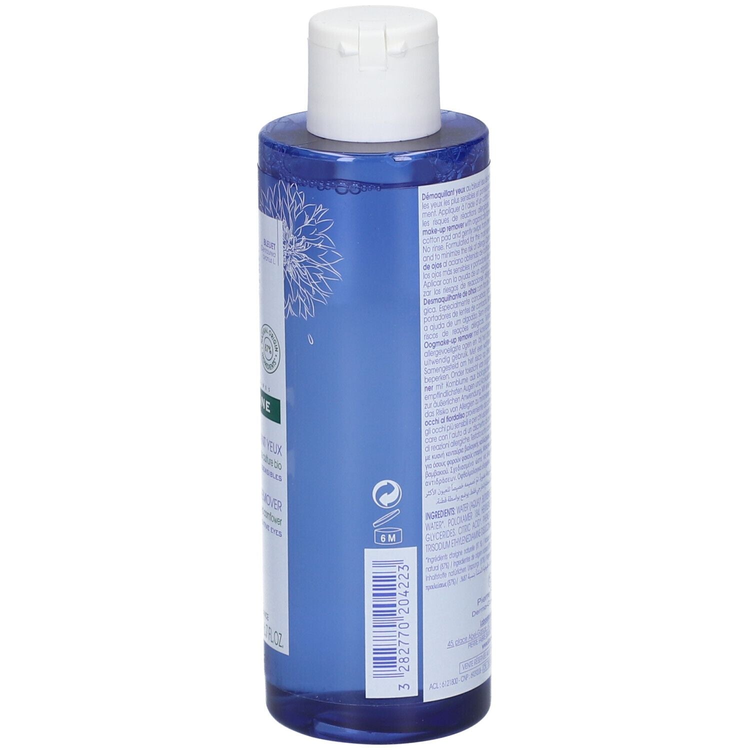 KLORANE ACIANO DE CULTIVO ECO desmaquillante ojos sensibles 200 ml
