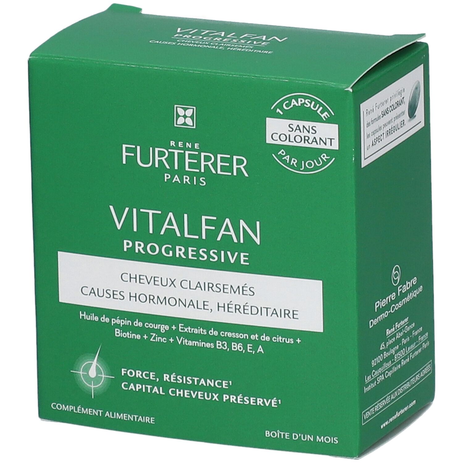 RENE FURTERER VITALFAN food supplement progressive hair loss 30 units