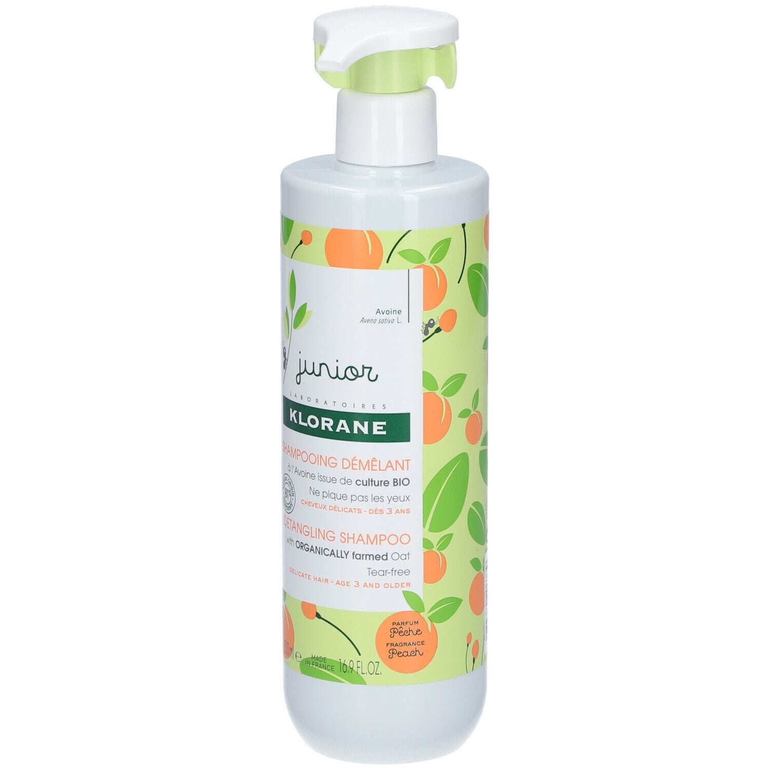 KLORANE JUNIOR peach detangling shampoo 500 ml