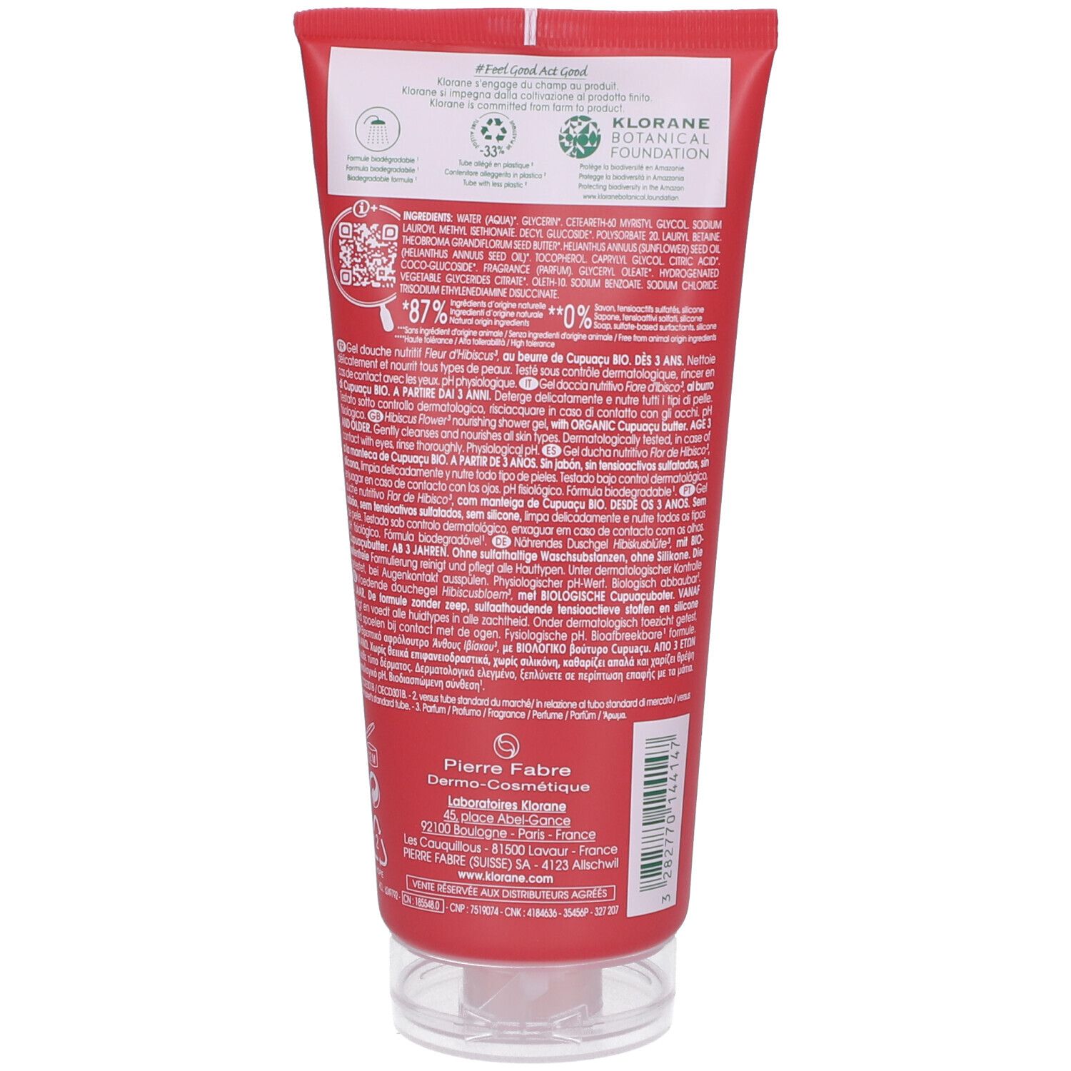 KLORANE HIBISCUS FLOWER shower gel 200 ml