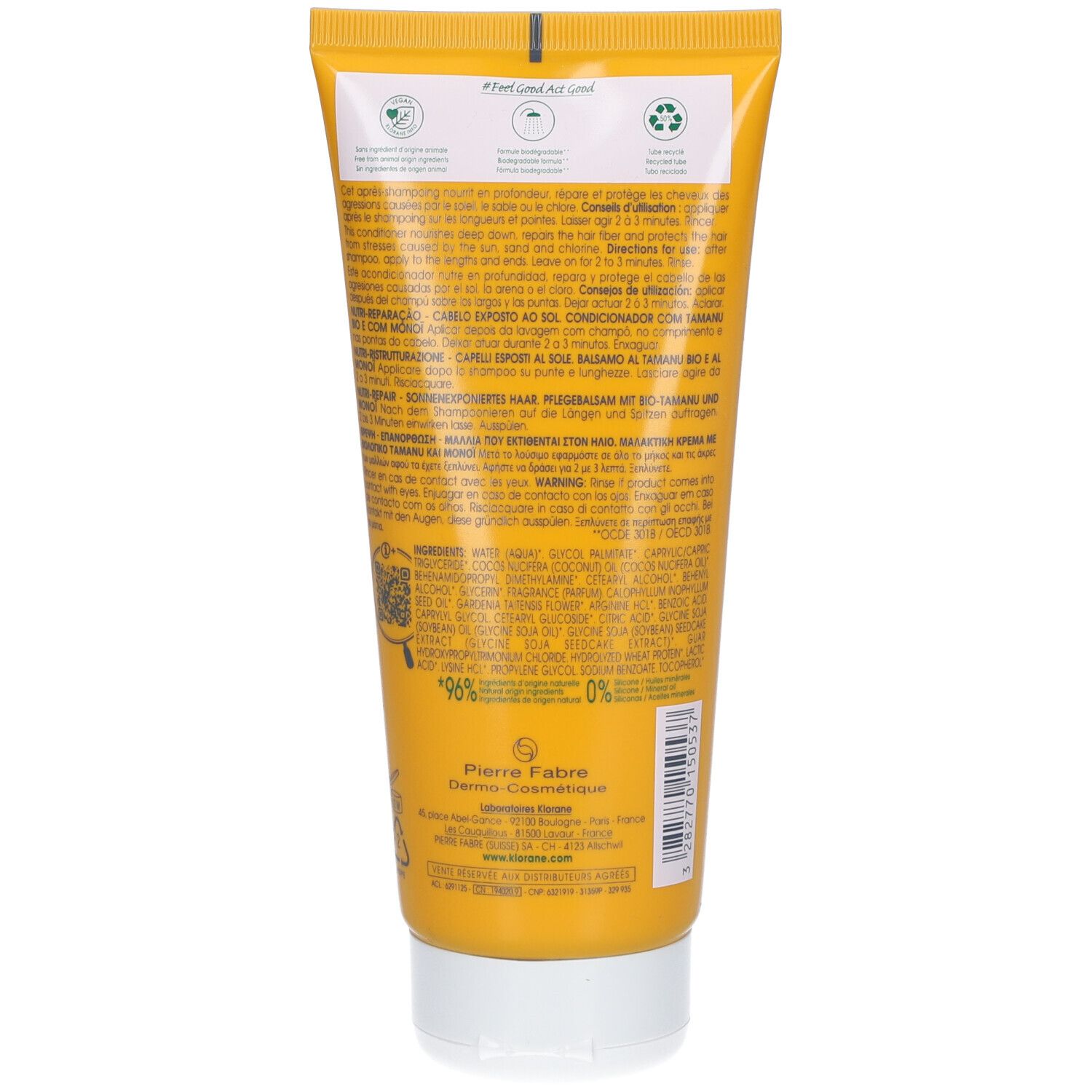 KLORANE POLYSIANES MONOÏ Y TAMANU BIO conditioner 200 ml