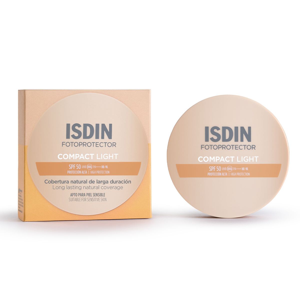 ISDIN COMPACT SUNSCREEN SPF 50 long-lasting natural coverage #Light 10g