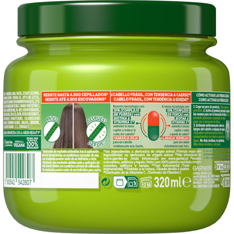 GARNIER FRUCTIS VITAMIN C FORCE &amp; BIOTINA hair bomb mask 320 ml