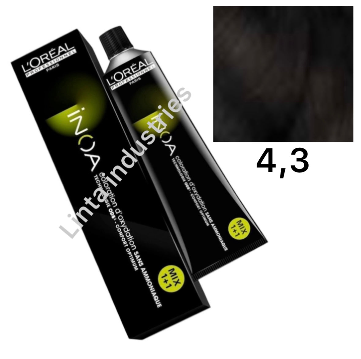 L'ORÉAL PROFESSIONNEL PARIS INOA no ammonia permanent color #4.3 60 gr