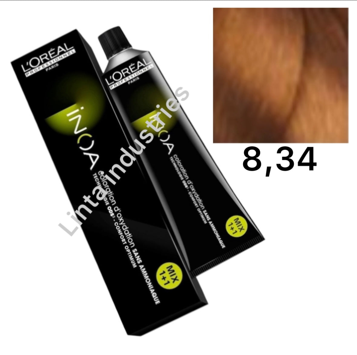 L'ORÉAL PROFESSIONNEL PARIS INOA no ammonia permanent color #8.34 60 gr
