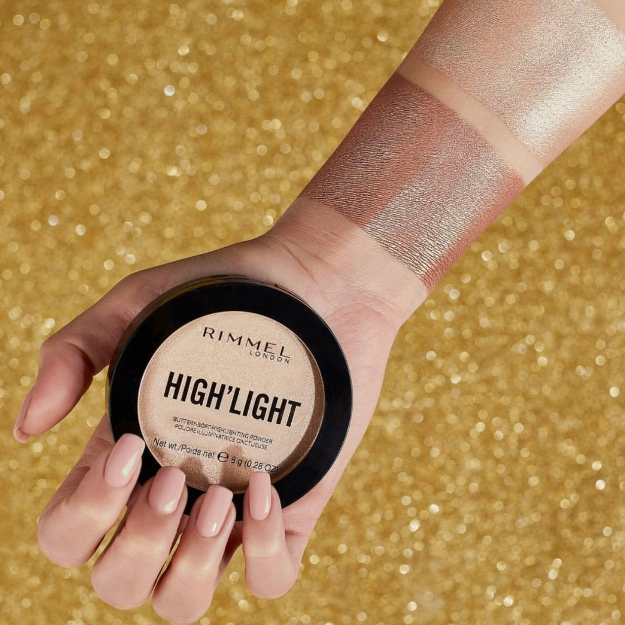 RIMMEL LONDON HIGH'LIGHT buttery-soft highlighting powder #002-candleit