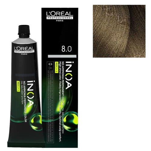 L'ORÉAL PROFESSIONNEL PARIS INOA no ammonia permanent color #8.0 60 gr