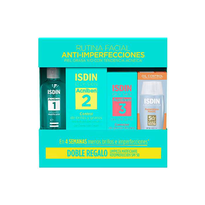 ISDIN ACNIBEN SHINE AND BLEMISH CONTROL 4-PIECE CASE