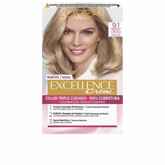 L'ORÉAL PARIS EXCELLENCE Creme dye #9.1-light light ash blonde 192 ml