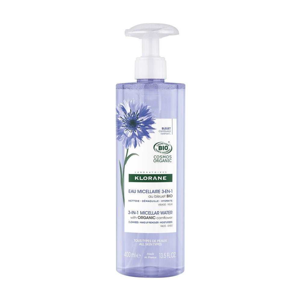 KLORANE CORNFLOWER BIO makeup remover micellar water 400 ml