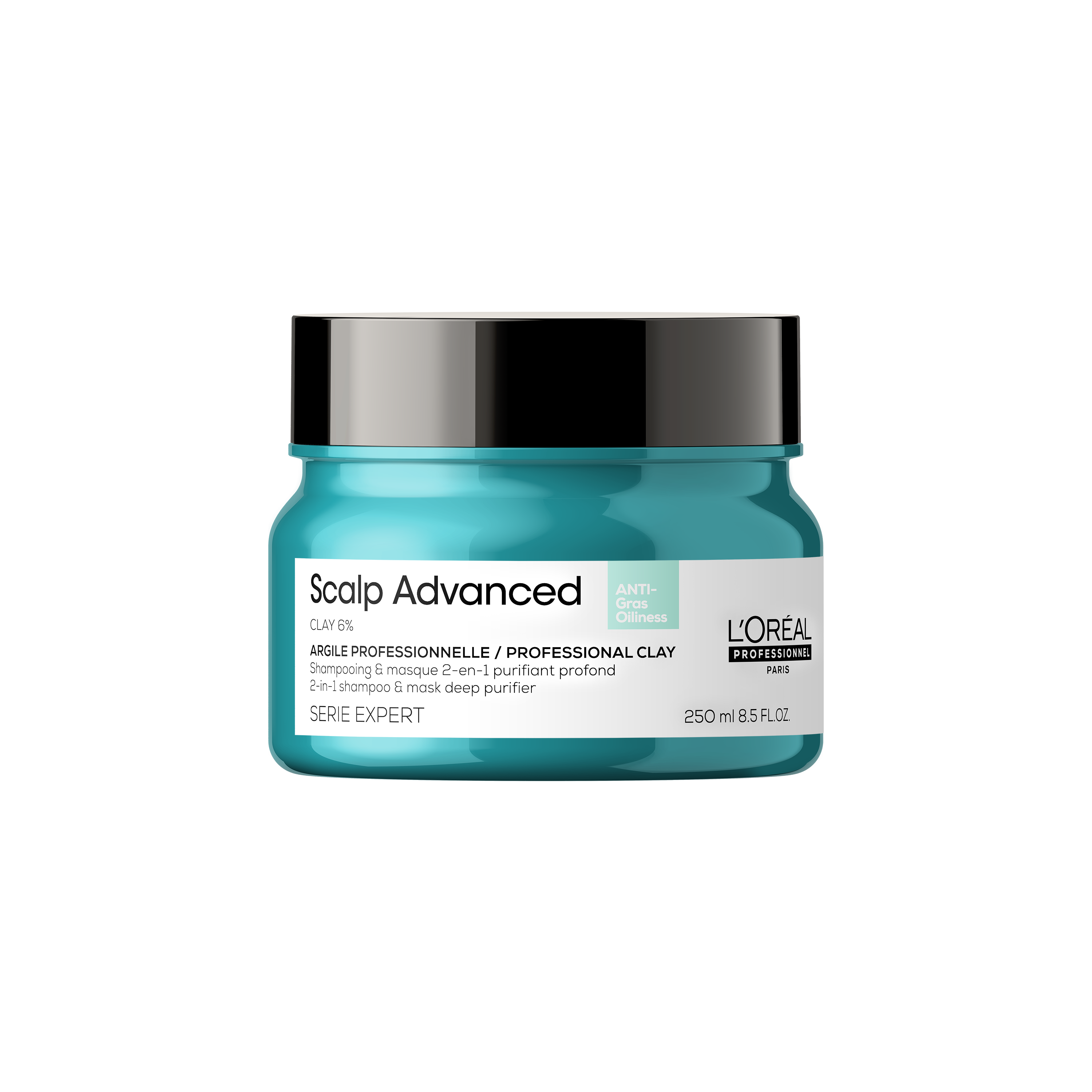 L'ORÉAL PROFESSIONNEL PARIS SCALP ADVANCED purifying shampoo and mask 2 in 1 250 ml