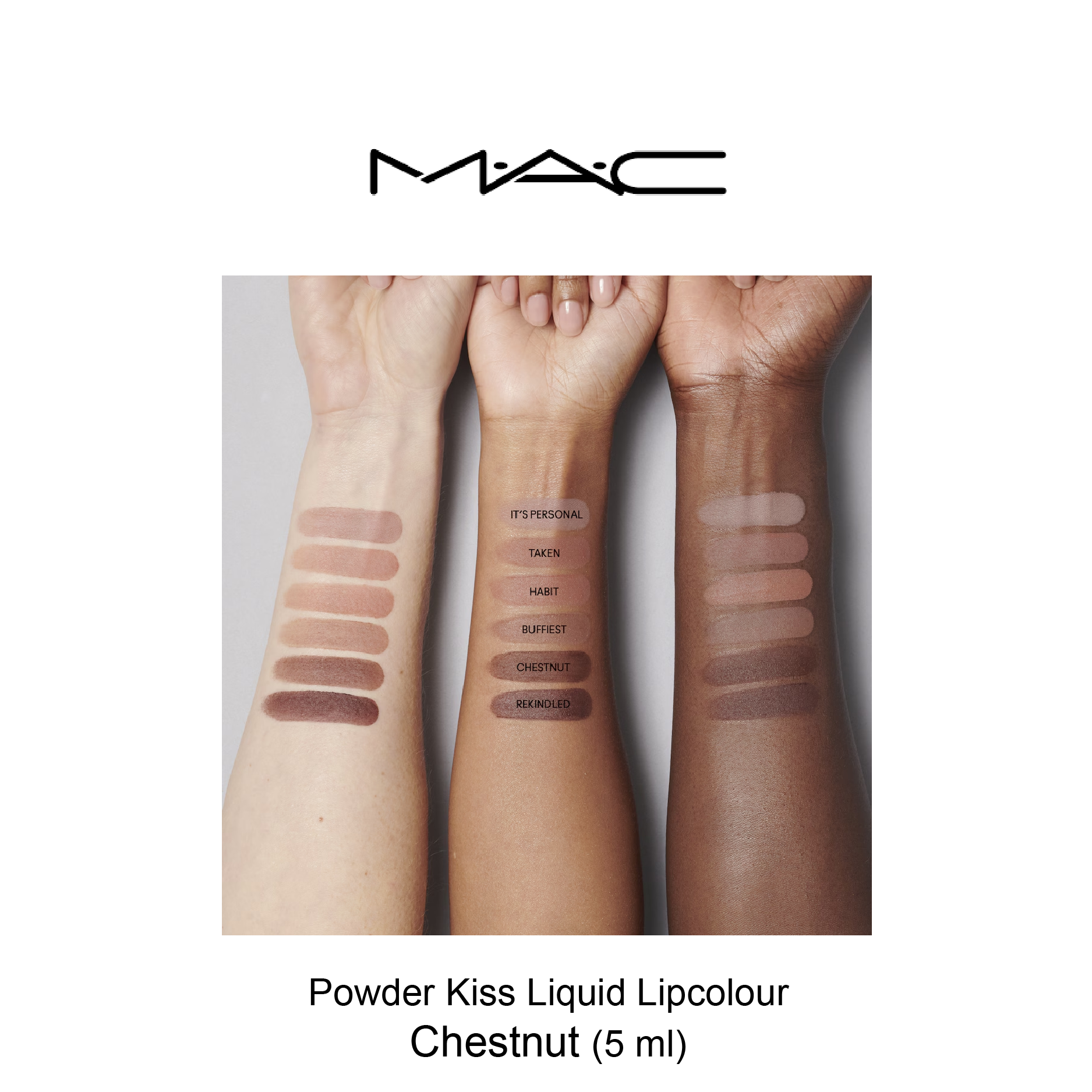 MAC POWDER KISS liquid lipcolor #Chestnut 1 u