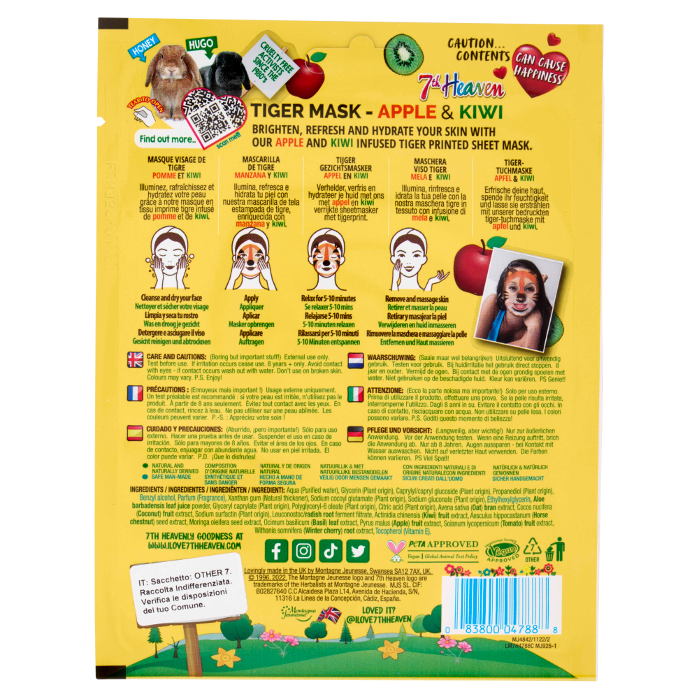 7TH HEAVEN ANIMAL TIGER face mask 1 u