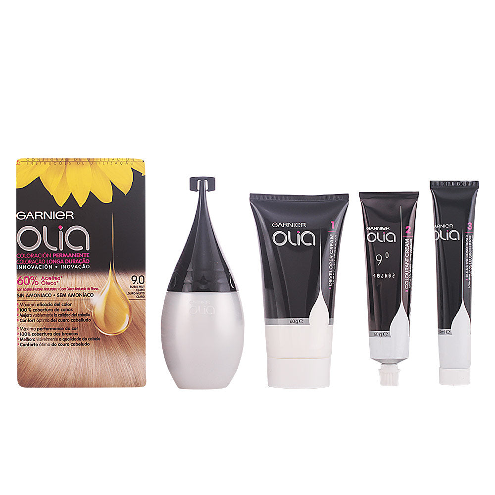 GARNIER OLIA coloración permanente sin amoniaco #9.0-rubio muy claro 1 u