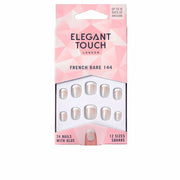 ELEGANT TOUCH FRENCH bare nails with glue square #144-XS 24 u