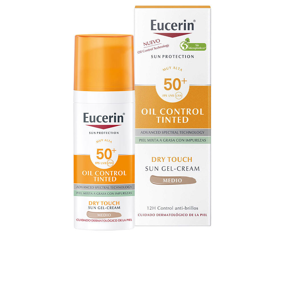 EUCERIN SUN PROTECTION oil dry touch gel-cream color SPF50+ #medium 50 ml