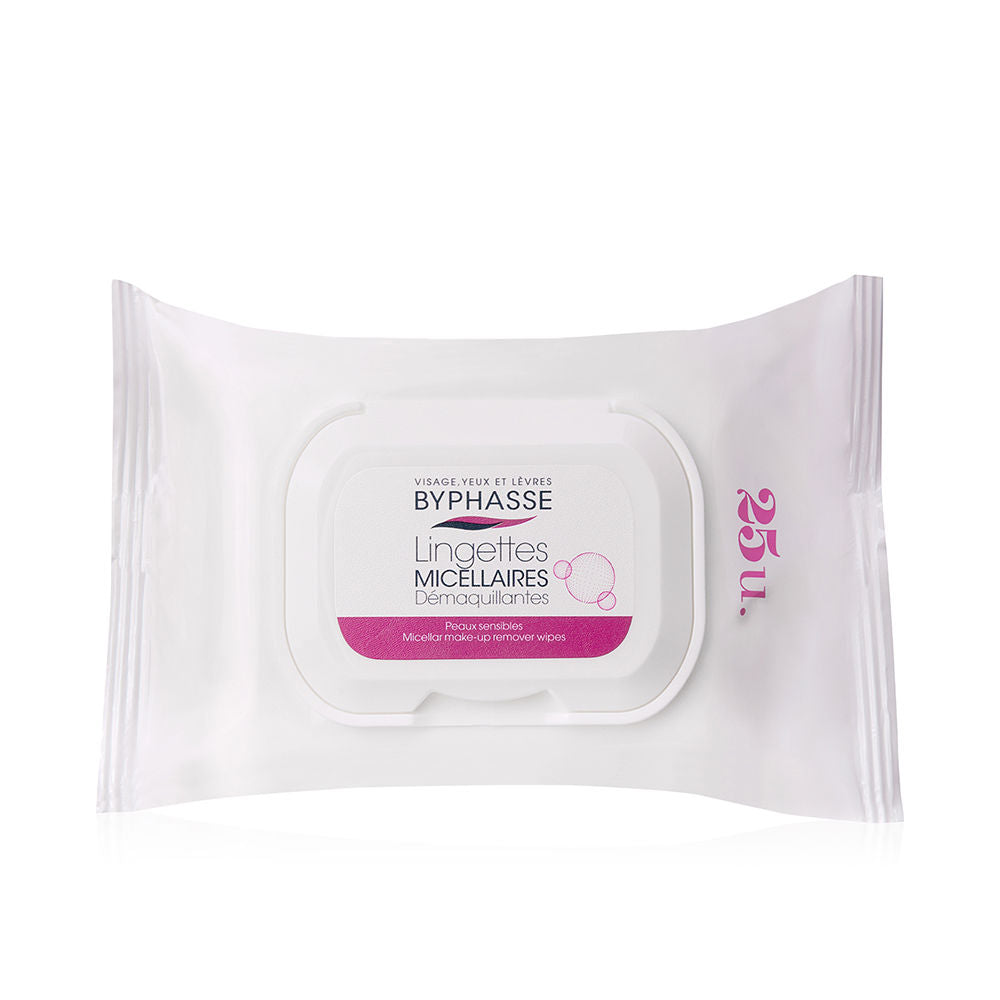BYPHASSE MAKEUP REMOVAL WIPES micellar solution 25 units