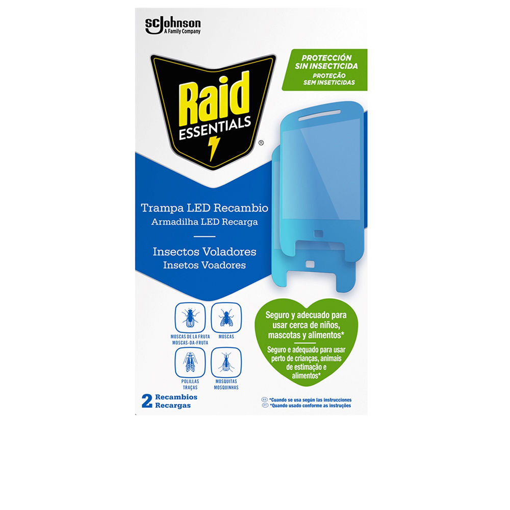 RAID LED insect trap light without insecticide x 2 refills