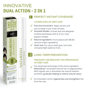 NATURTINT INSTANT ROOT RETOUCH 2-in-1 temporary gray hair retoucher #Black 10 ml